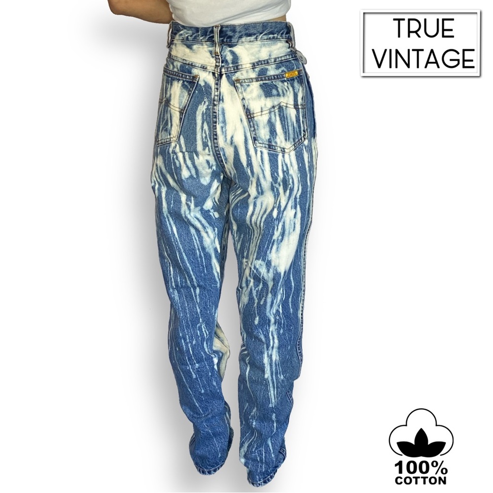 VTG Jeanjer Custom Bleached Mom Jeans Sz 27x29 -C6